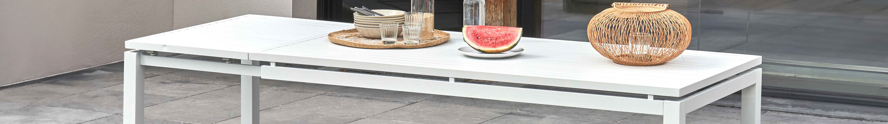 mobiliario de jardín extensible rectangular - optimizar el espacio en la ciudad