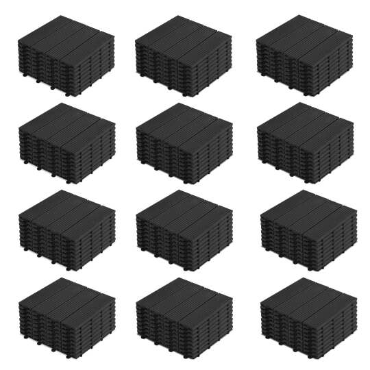 Losas para jardín encajables en madera compuesta (30x30x2,5 cm) - Vendidas por lote | Oviala