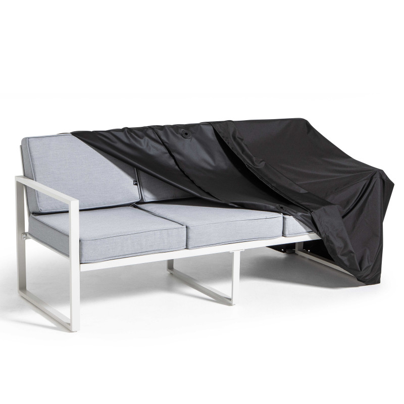 Funda de sofá de exterior negra 230 x 90 x 60 cm (2/7)