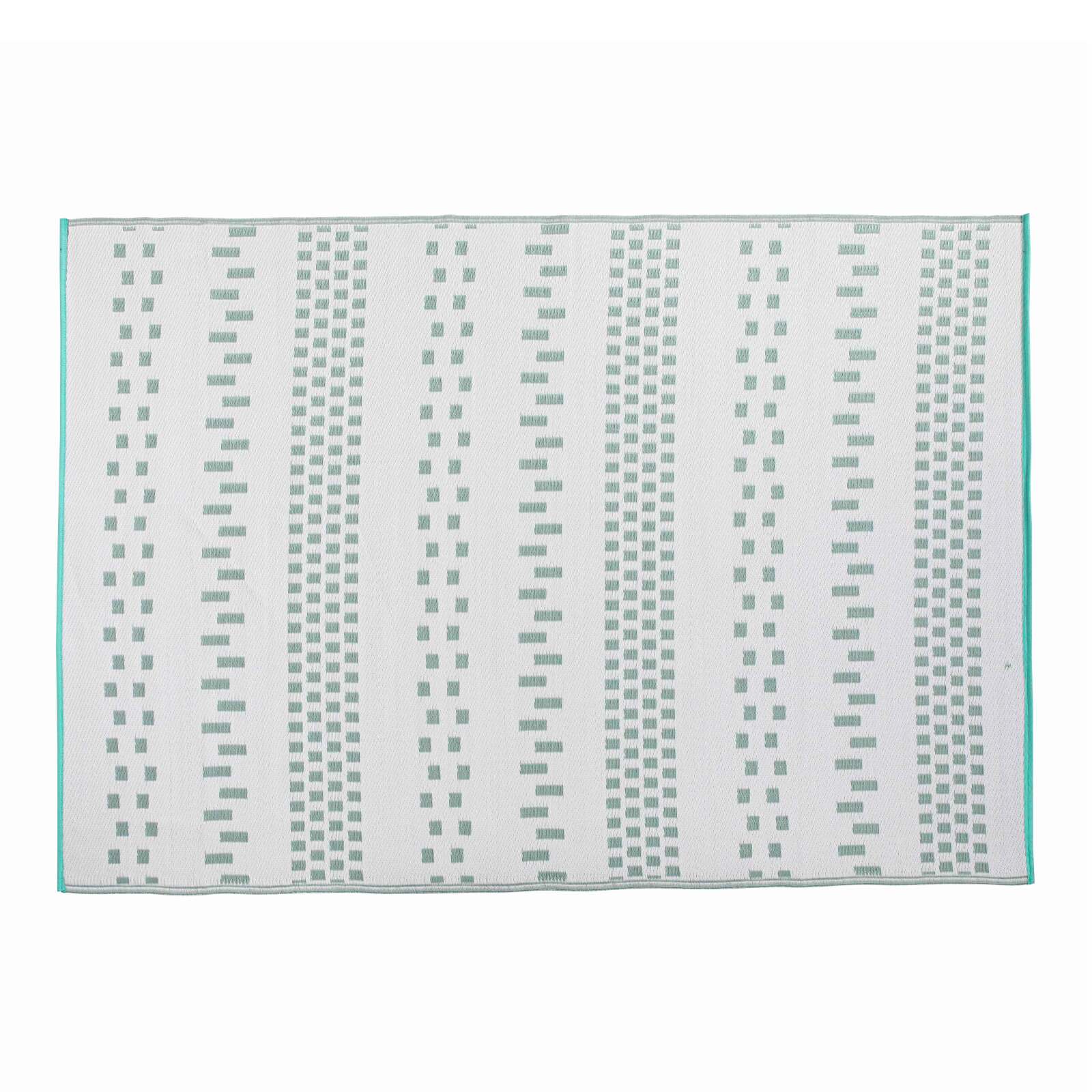 Alfombra rectangular de exterior con diseños de doble cara en polipropileno