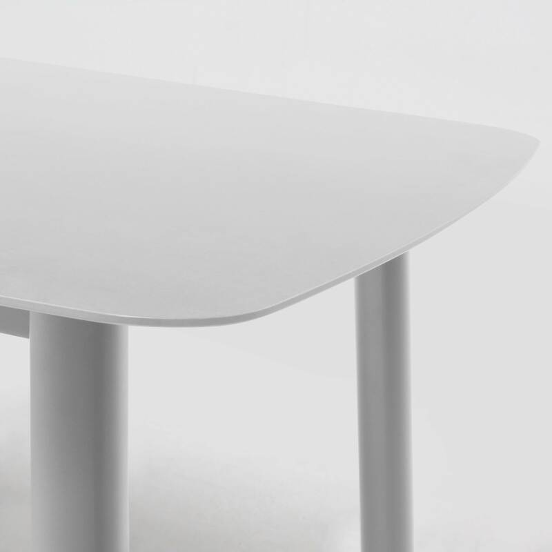 Mesa de jardín de aluminio y piedra de 180 x 90 cm con 6 sillas y 2 sillas con reposabrazos (6/7)