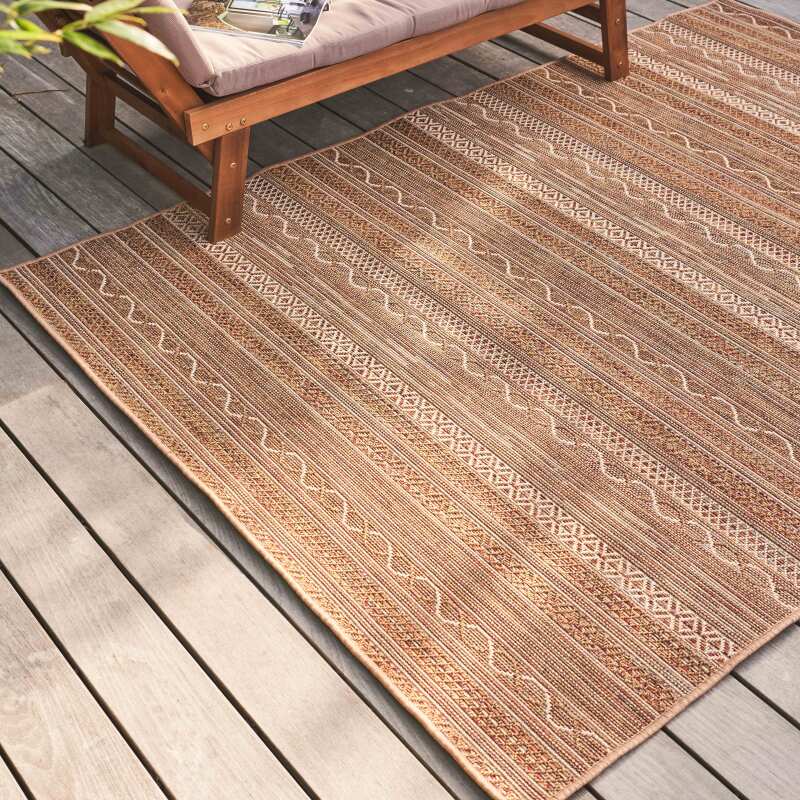 Alfombra de exterior con estampado étnico rectangular - Lifestyle