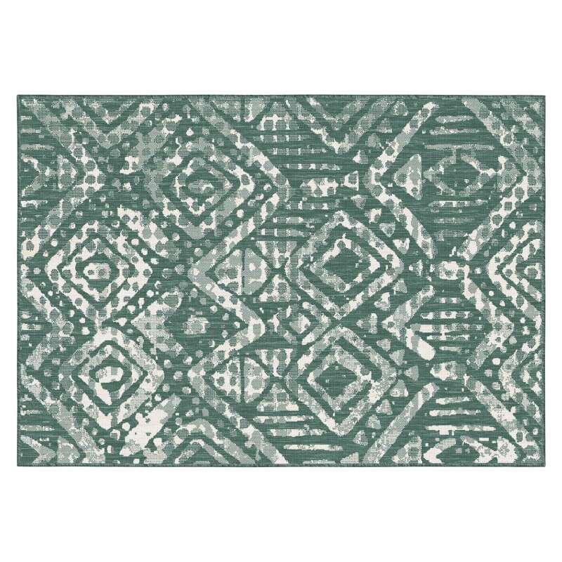 Alfombra rectangular reversible para exteriores de polipropileno