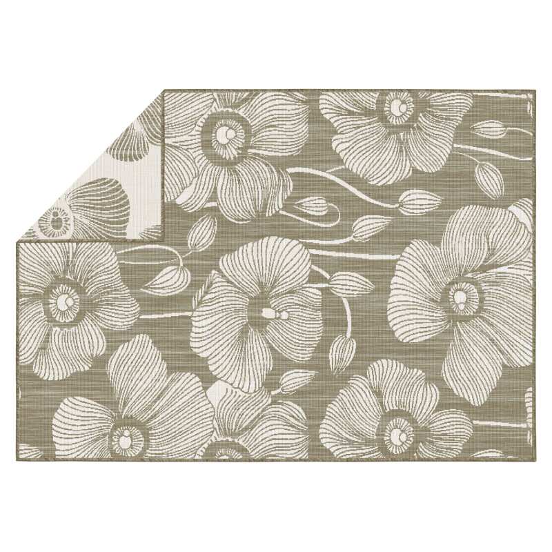 Alfombra rectangular reversible para exteriores en polipropileno (3/4)