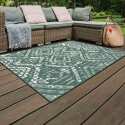 Alfombra de exterior con estampado étnico reversible rectangular - Lifestyle