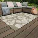 Alfombra de exterior con estampado floral reversible rectangular - Lifestyle