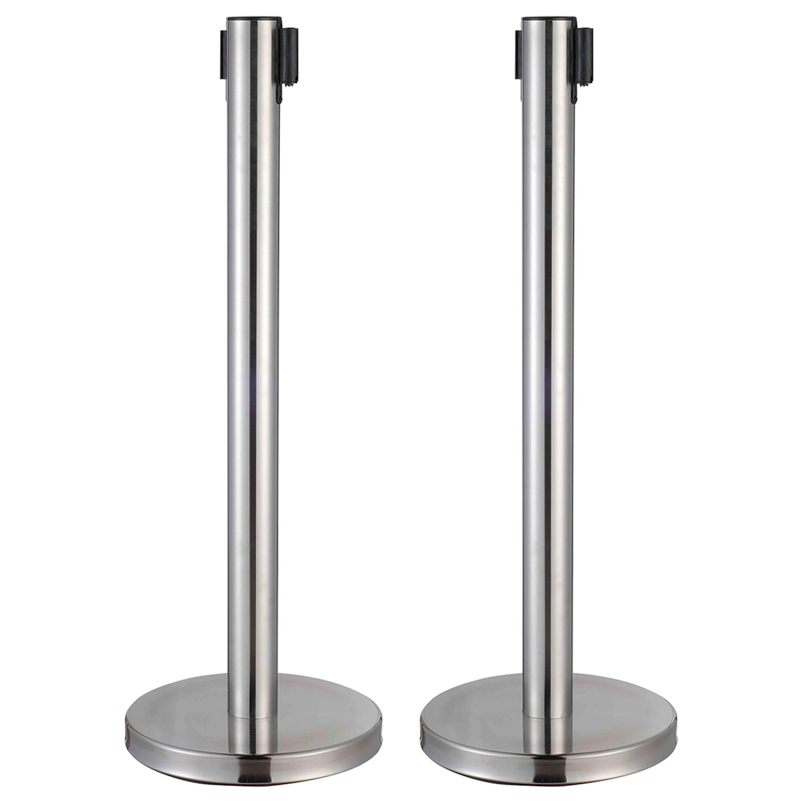 Postes guía de correa cromada