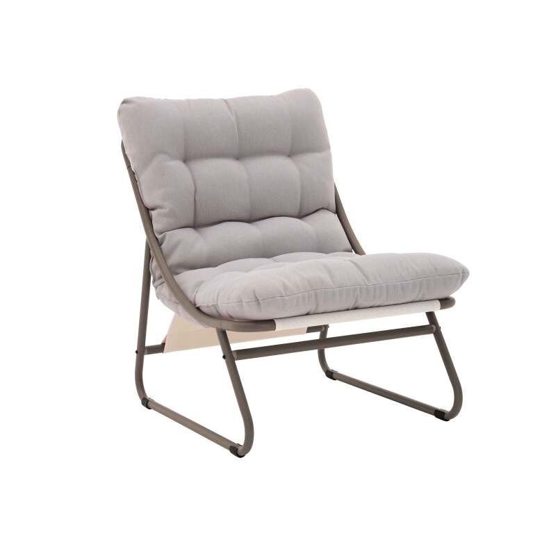 Mueble de jardín metálico de 4 plazas con 1 sofá, 2 sillones y mesa de centro. (5/8)