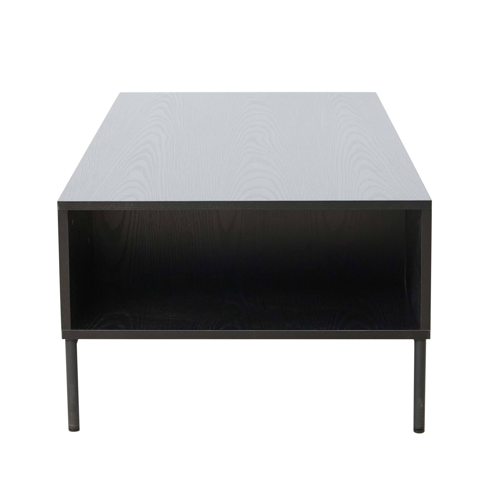 Mesa de centro de acero y MDF con decoración en melamina 150 cm