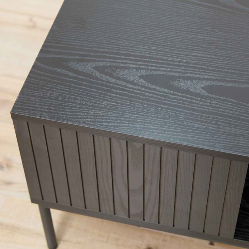 Mesa de centro de acero y MDF con decoración en melamina 150 cm (5/6)