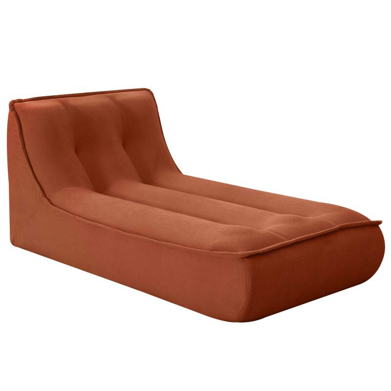 Sofá modular de 3 plazas de tejido de acanalado con chaise longue (5/6)