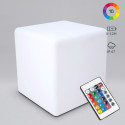 Cubo LED multicolor con mando 30 cm