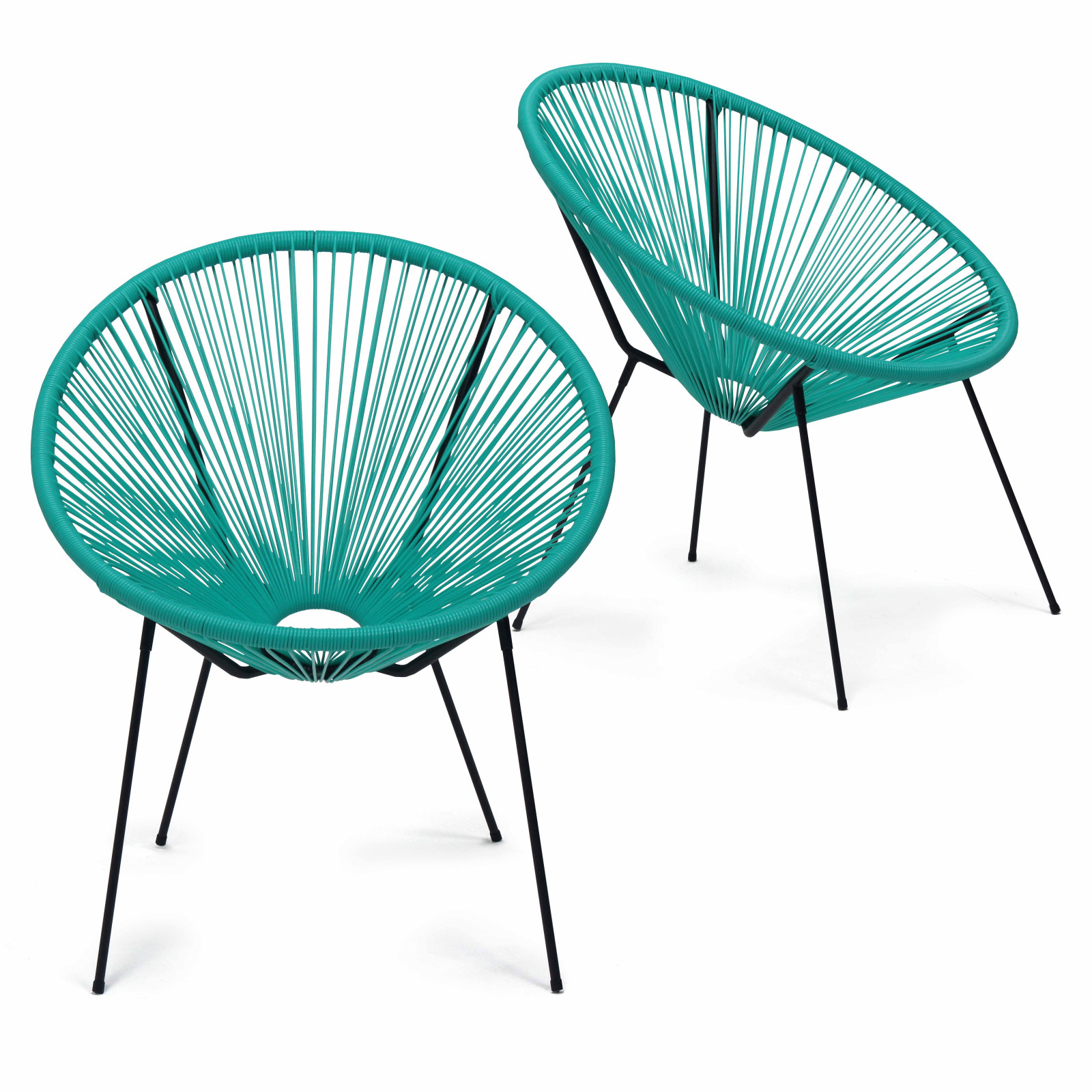 Lote de 2 sillones de hilo azul